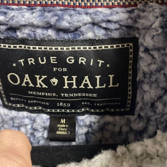 True Grit Blue Sherpa Quarter Zip Size Medium - Picture 3 of 6